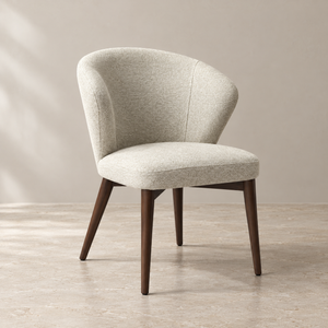 Modern Fabric Upholstered Solid Wood Dining Chair