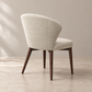 Modern Fabric Upholstered Solid Wood Dining Chair