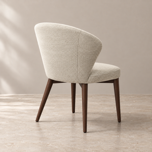 Modern Fabric Upholstered Solid Wood Dining Chair
