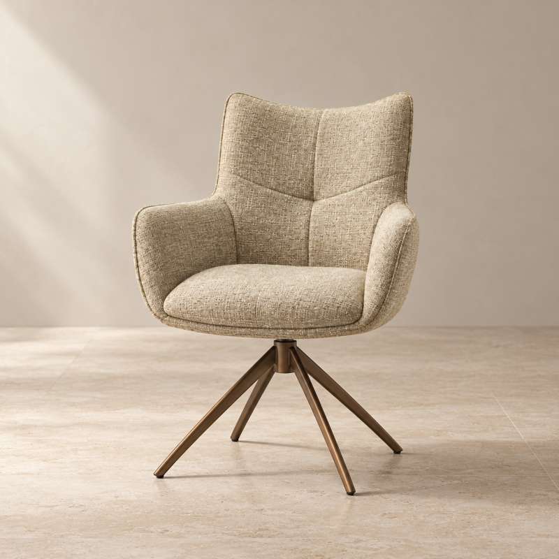 Modern Fabric Upholstered Swivel Dining Chair (Copy)