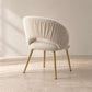 Luxury Fabric Upholstered Champagne Gold Dining Chair