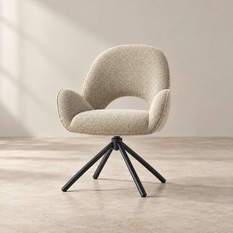 Modern Fabric Swivel Dining Chair