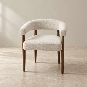 Fabric Upholstered Solid Wood Dining Chair