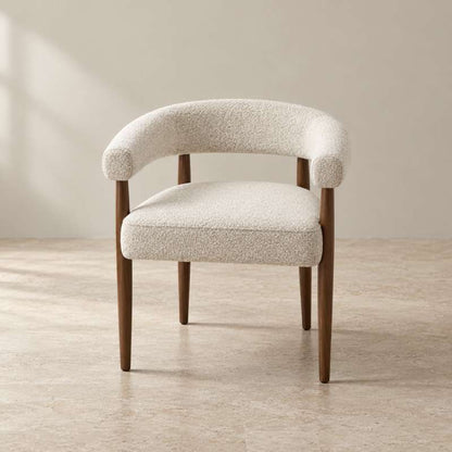 Fabric Upholstered Solid Wood Dining Chair
