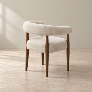Fabric Upholstered Solid Wood Dining Chair