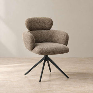 Modern Fabric Upholstered Swivel Dining Chair