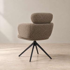 Modern Fabric Upholstered Swivel Dining Chair