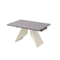 Modern Beige Extension Table With Light Vic Grey Sintered Stone