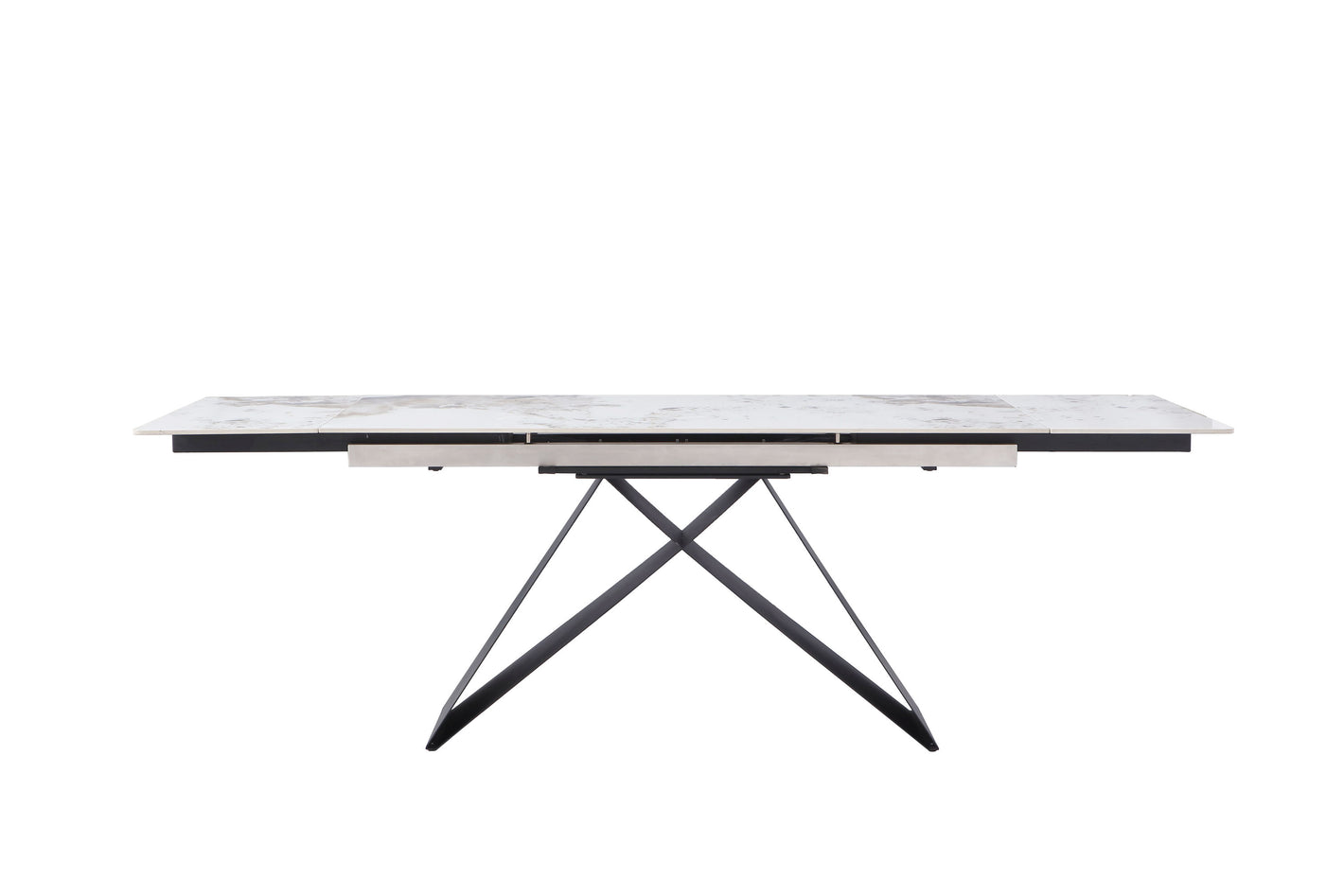 Modern Matt Sand Black Extension Table