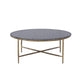 High End Forged Metal Water Glass Top Coffee Table Set