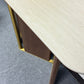 KIRA Luxury Travertine Sintered Stone Gold Walnut Veneer Console Table