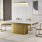 Matt Gold Luxury Dining Table With Sintered Stone Top