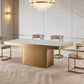 Matt Rose Gold Luxury Dining Table For Banquet
