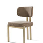 MERA Luxury Moca Upholstered Champagne Gold Dining Chair