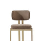MERA Luxury Moca Upholstered Champagne Gold Dining Chair