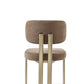 MERA Luxury Moca Upholstered Champagne Gold Dining Chair