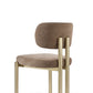 MERA Luxury Moca Upholstered Champagne Gold Dining Chair