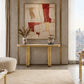 CIEL Luxury Gold Finish Stainless Steel Console Table Foshan Furniture Factory