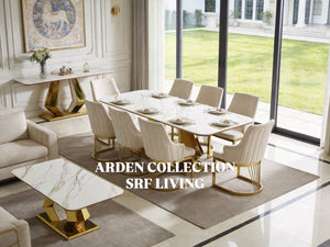 ARDEN Luxury Gold Dining Table For Villa & Hotel
